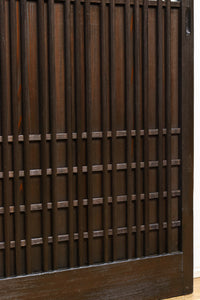 【ご精算用】幅695ミリ,高さ1825ミリ 丸みのある格子がお洒落なスリガラス入り格子戸 F7865 在庫1枚