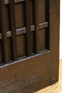 【ご精算用】幅695ミリ,高さ1825ミリ 丸みのある格子がお洒落なスリガラス入り格子戸 F7865 在庫1枚