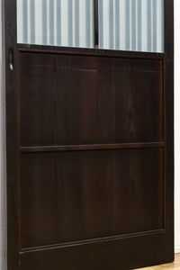 【ご精算用】幅695ミリ,高さ1825ミリ 丸みのある格子がお洒落なスリガラス入り格子戸 F7865 在庫1枚