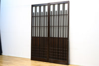 【ご精算用】幅695ミリ,高さ1825ミリ 丸みのある格子がお洒落なスリガラス入り格子戸 F7865 在庫1枚