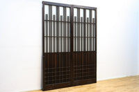 【ご精算用】幅695ミリ,高さ1825ミリ 丸みのある格子がお洒落なスリガラス入り格子戸 F7865 在庫1枚