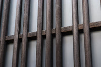 【ご精算用】幅695ミリ,高さ1825ミリ 丸みのある格子がお洒落なスリガラス入り格子戸 F7865 在庫1枚