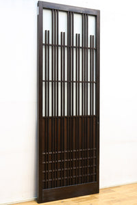 【ご精算用】幅695ミリ,高さ1825ミリ 丸みのある格子がお洒落なスリガラス入り格子戸 F7865 在庫1枚