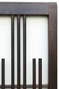 【ご精算用】幅695ミリ,高さ1825ミリ 丸みのある格子がお洒落なスリガラス入り格子戸 F7865 在庫1枚