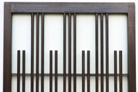 【ご精算用】幅695ミリ,高さ1825ミリ 丸みのある格子がお洒落なスリガラス入り格子戸 F7865 在庫1枚