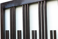 【ご精算用】幅695ミリ,高さ1825ミリ 丸みのある格子がお洒落なスリガラス入り格子戸 F7865 在庫1枚