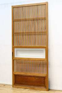 幅856ミリ 温かみのある柔らかな木地色の大阪格子戸 F7867 在庫1枚