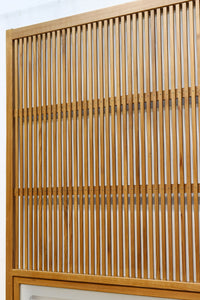 幅856ミリ 温かみのある柔らかな木地色の大阪格子戸 F7867 在庫1枚