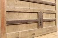 幅1325ミリ 鉄帯の風合いが素晴らしい緻密な作り込みの木地色の蔵戸 G2144