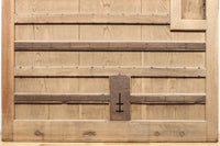 幅1325ミリ 鉄帯の風合いが素晴らしい緻密な作り込みの木地色の蔵戸 G2144