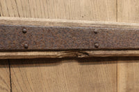 幅1325ミリ 鉄帯の風合いが素晴らしい緻密な作り込みの木地色の蔵戸 G2144