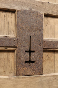 幅1325ミリ 鉄帯の風合いが素晴らしい緻密な作り込みの木地色の蔵戸 G2144