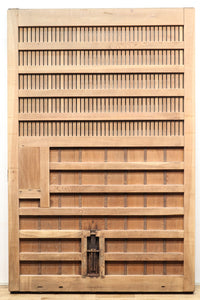 幅1325ミリ 鉄帯の風合いが素晴らしい緻密な作り込みの木地色の蔵戸 G2144