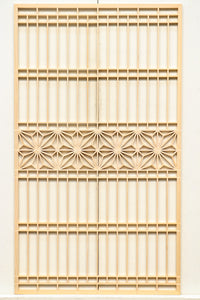 大振りの角麻組子が上品な建具素材 E8887 在庫16枚 【奈良県建具屋さんデッドストックシリーズ】