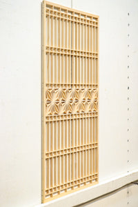 大振りの角麻組子が上品な建具素材 E8887 在庫16枚 【奈良県建具屋さんデッドストックシリーズ】