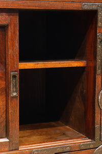 美麗な欅杢目が浮かぶ時代の趣き溢れる帳場箪笥　BB1811