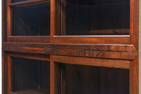 変わり幅1400ミリ‼ 前面総オークの上品なレトロガラスケース　BB1836