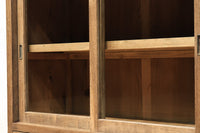 昭和レトロ!! 前面総オーク‼木地色の可愛らしいガラスケース　BB2056