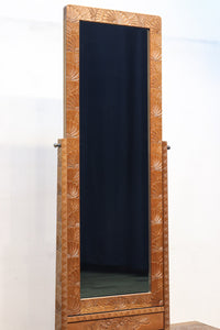珍品‼特大サイズ!! 花模様で飾られた美しい日光彫りの鏡台　BB2219