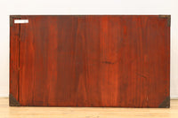 三方総欅!!　欅杢目を大振り金具が飾る重厚な面持ちの衣裳箪笥　BB2461
