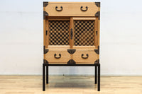 七宝組子が可愛らしいアイアンフレーム付き枕箪笥　BB3094