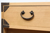 七宝組子が可愛らしいアイアンフレーム付き枕箪笥　BB3094