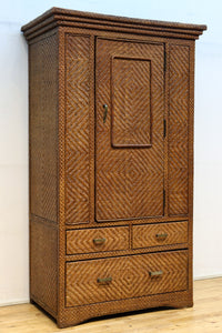 珍品!! 味わい深い網代編みの衣裳箪笥　BB3101