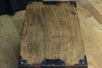 珍品!! 迫力ある装飾金具で飾られた絢爛な観音扉の小型帳場箪笥　BB3105