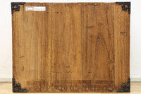 珍品!! 迫力ある装飾金具で飾られた絢爛な観音扉の小型帳場箪笥　BB3105