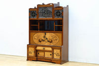 国産ステンドグラスが煌めく魅力的な造りのライティングビューロー　BB3114