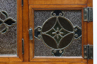 国産ステンドグラスが煌めく魅力的な造りのライティングビューロー　BB3114