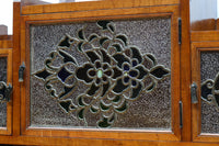 国産ステンドグラスが煌めく魅力的な造りのライティングビューロー　BB3114