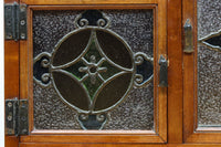 国産ステンドグラスが煌めく魅力的な造りのライティングビューロー　BB3114