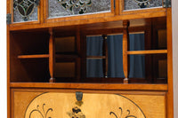 国産ステンドグラスが煌めく魅力的な造りのライティングビューロー　BB3114