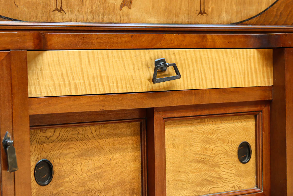 国産ステンドグラスが煌めく魅力的な造りのライティングビューロー　BB3114