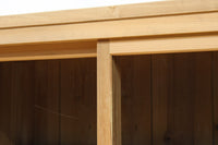 幅900ミリ!! 温かみのある木地色のレトロガラスケース　BB3115