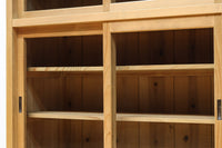 幅900ミリ!! 温かみのある木地色のレトロガラスケース　BB3115