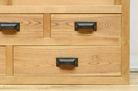 幅900ミリ!! 温かみのある木地色のレトロガラスケース　BB3115