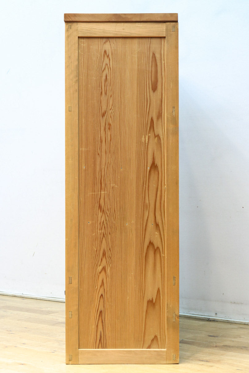 幅900ミリ!! 温かみのある木地色のレトロガラスケース　BB3115