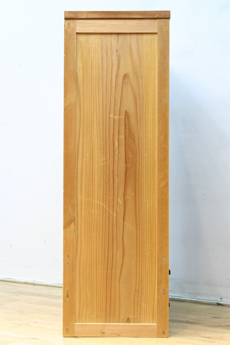 幅900ミリ!! 温かみのある木地色のレトロガラスケース　BB3115