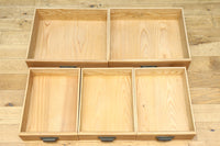 幅900ミリ!! 温かみのある木地色のレトロガラスケース　BB3115