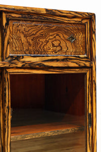 美しいけやきと黒柿杢目の風情溢れる極上茶箪笥　BB3117