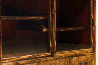 美しいけやきと黒柿杢目の風情溢れる極上茶箪笥　BB3117