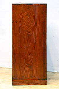 美しいけやきと黒柿杢目の風情溢れる極上茶箪笥　BB3117