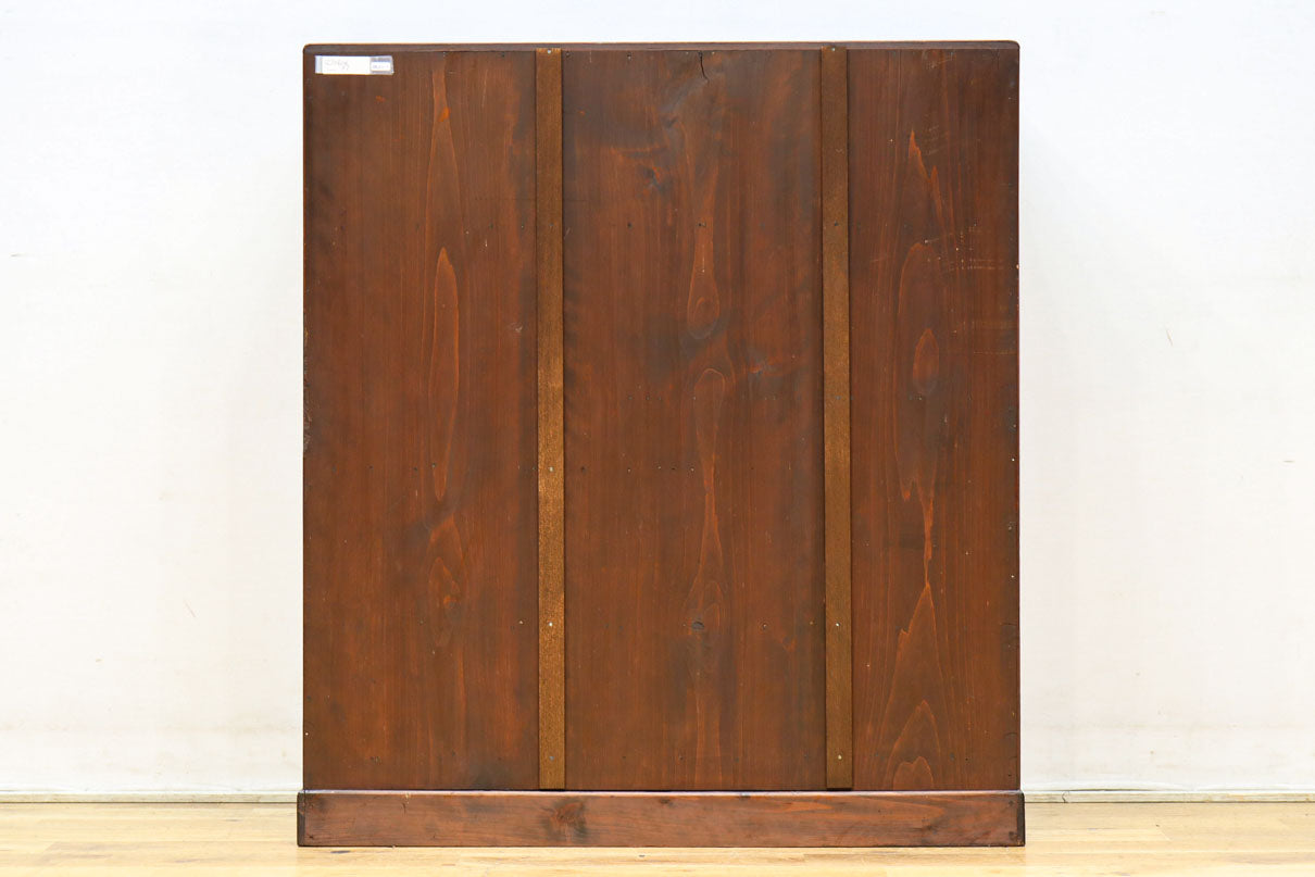 美しいけやきと黒柿杢目の風情溢れる極上茶箪笥　BB3117