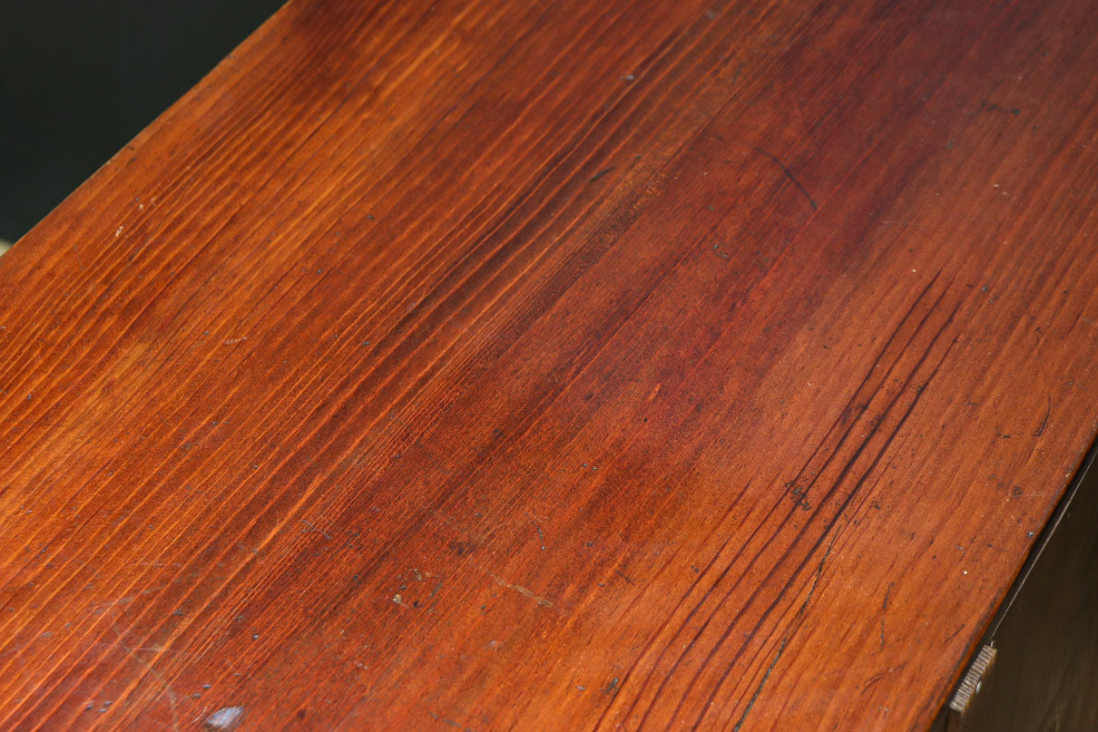 美しいけやきと黒柿杢目の風情溢れる極上茶箪笥　BB3117