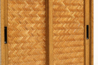 極上全面タモ材‼ 木地色の優しい風合いをした網代戸の小箪笥　BB3122