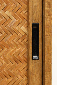 極上全面タモ材‼ 木地色の優しい風合いをした網代戸の小箪笥　BB3122