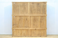 ゆらゆらガラスが引き立つ上品な佇まいをした三段重ねのレトロガラスケース　BB3123