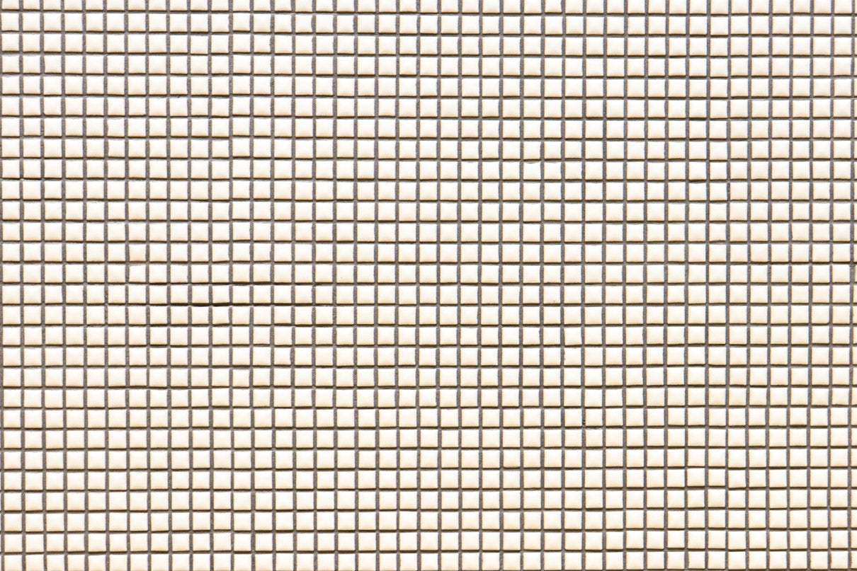 タイル細工を施したレトロ感溢れる稀少アンバー色ガラス4面ショーケース　BB3124